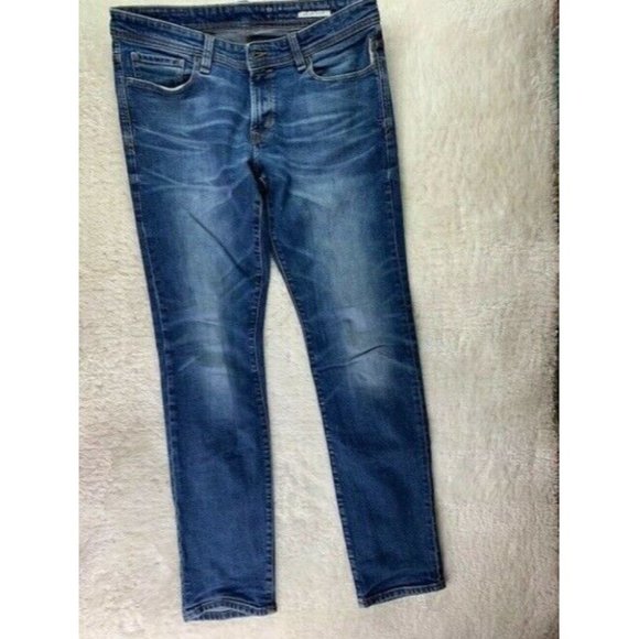 EDC Mens Jeans Size 35x32.5 (Measured) Stretch Slim Fit Med Wash - Picture 1 of 5